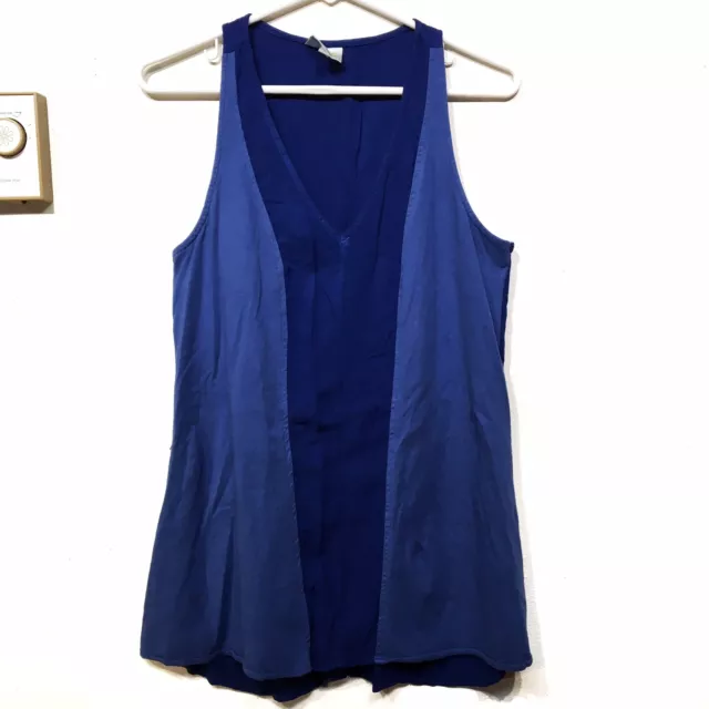 Porridge tank dark/light blue EUC size small 2