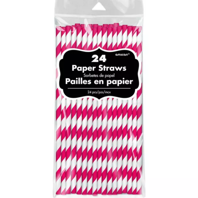 Paper Straws Red 24 Pack