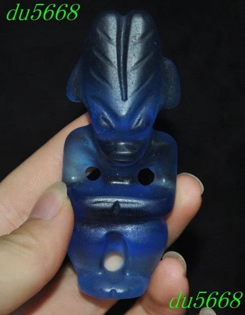 3.2"Hongshan culture Crystal sacrifice fengshui sun god Helios statue pendant