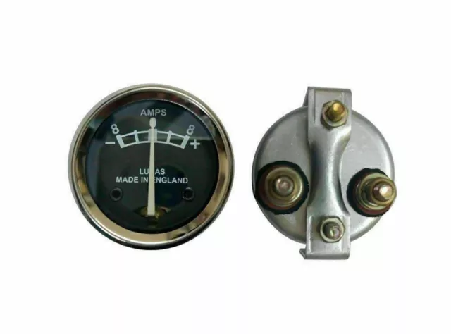 New Replica Lucas Ammeter 8 AMP Meter BSA, Triumph Norton AJS Matchless Ariel
