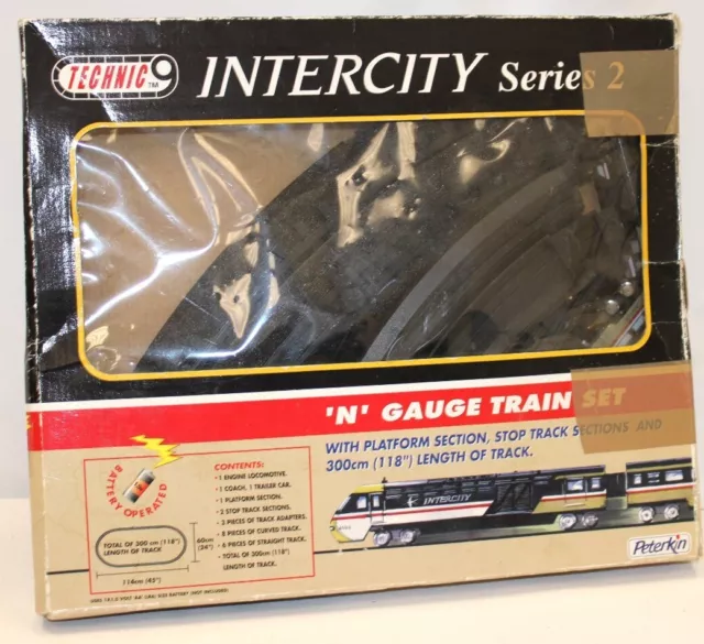 PETERKIN Technic Intercity Series 2 N Gauge Train & Railway Track Set - T25