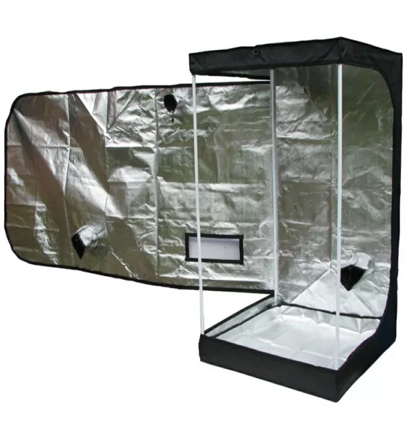 4 ft x 4ft Grow Tent Hydroponic  Dark Room Silver Mylar 600D Indoor Growing Box