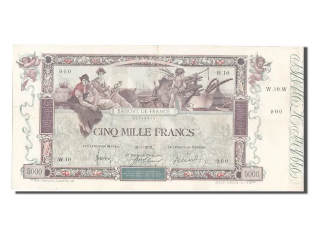 [#202705] Billet, France, 5000 Francs, 5 000 F 1918 ''Flameng'', 1918, 1918-01-1