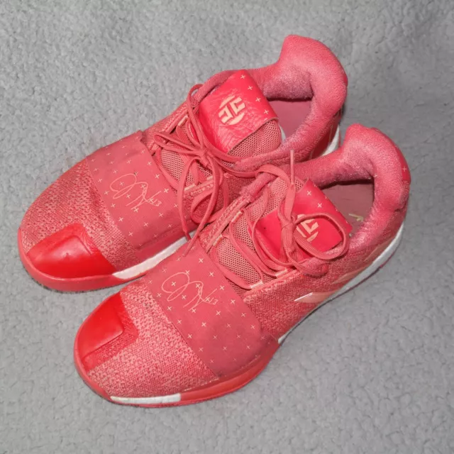 Adidas James Harden NBA Basketball Shoes Rare Red Coral Mens 15 New Fast  Ship