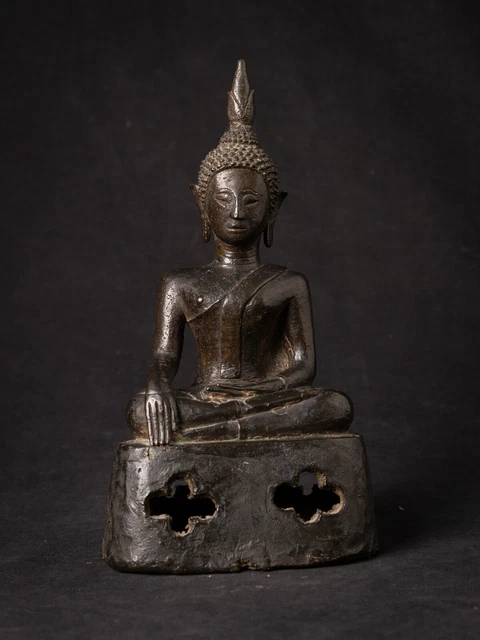 Antique bronze Buddha statue from Laos from Laos, 15-16th century