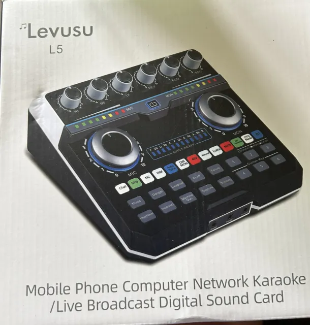 USB Digital Audio Interface with DJ Mixer and Live Sound Card, Karaoke, L5 (NIB)