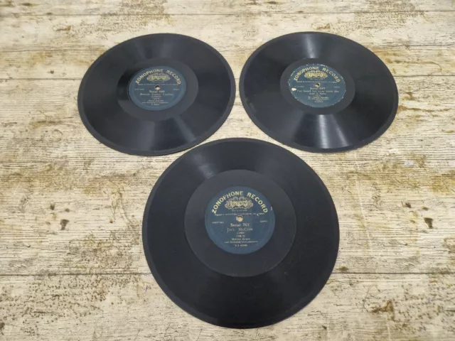Joblot of 3 Vintage Scottish Comic 10" Shellac 78 rpm Records Harry Lauder A/F Joblot of 3 Vintage Scottish Comic 10" Shellac 78 rpm Records Harry Lauder A/F