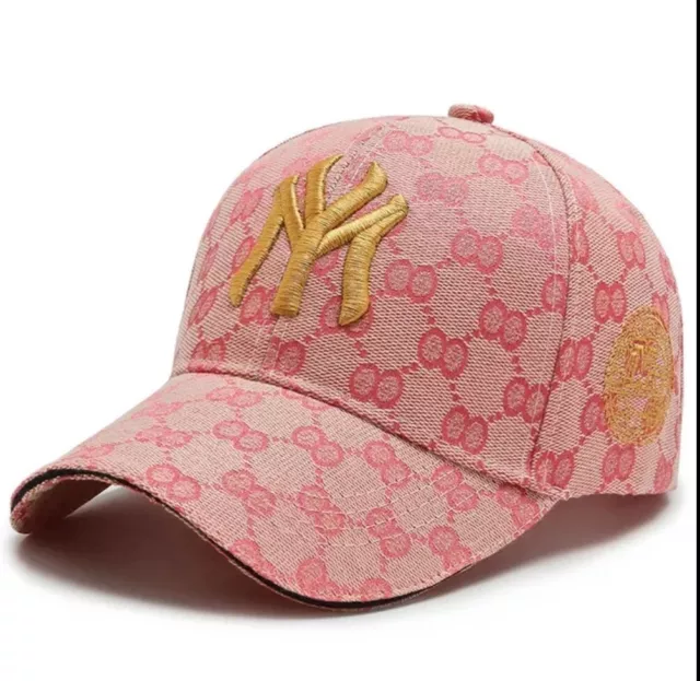 Casquette rose logo or Casquette blanc et  Réglable MY baseball cap,Neuf 😍