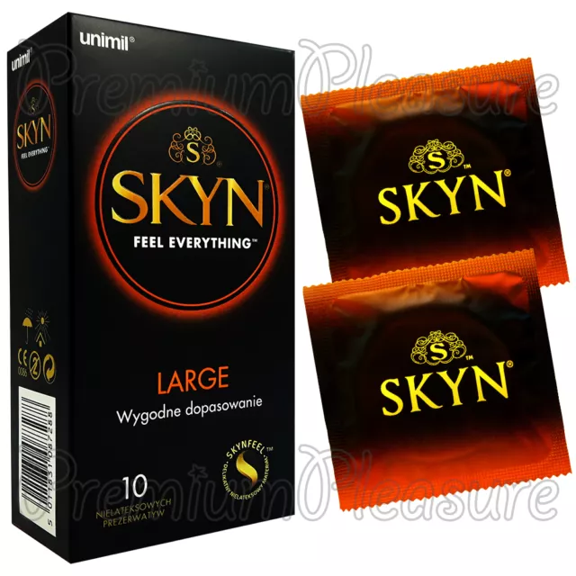 Skyn Grand Condoms King Taille XL XXL sans Latex au Détail Boîte De 10 Pièces