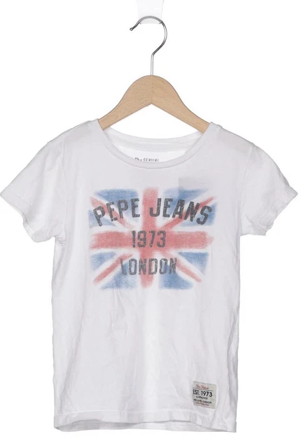 T-shirt jeans Pepe ragazzo top shirt taglia EU 104 cotone bianco #63e9e1e
