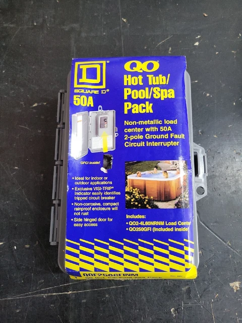 1- Square D QOE250GFINM Enclosed Circuit Breaker 2 Pole 1PH 50 Amp Nema 3R GFI