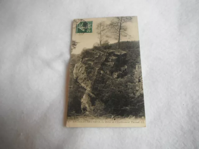 CPA carte postale Bagnoles-de-l'Orne / Rocher de l'Etablissement Thermal