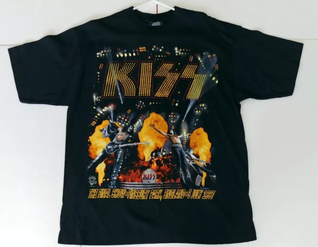 Vintage KISS Band Concert T-Shirt Alive Worldwide Reunion Tour UK 1997 UNWORN