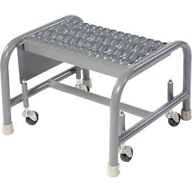 Grip 16"W 1 Step Steel Rolling Ladder 10"D Top Step - WLSR001162 Tri Arc Mfg