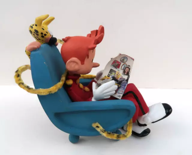 Spirou et Marsupilami au Fauteuil Statue Résine peinte No Leblon Pixi Fariboles 3