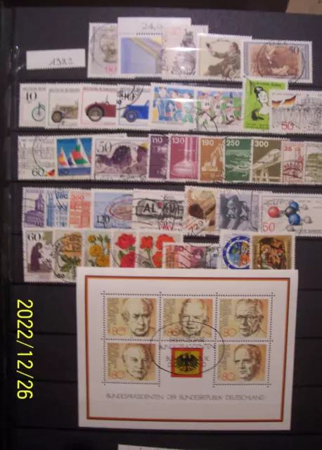 timbres Allemagne Bundespost   année 1982 oblitéré complet