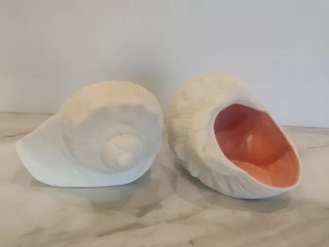 Yankee Candle White And Pink Shell Candle Holders Set Of Two Beach Decor
