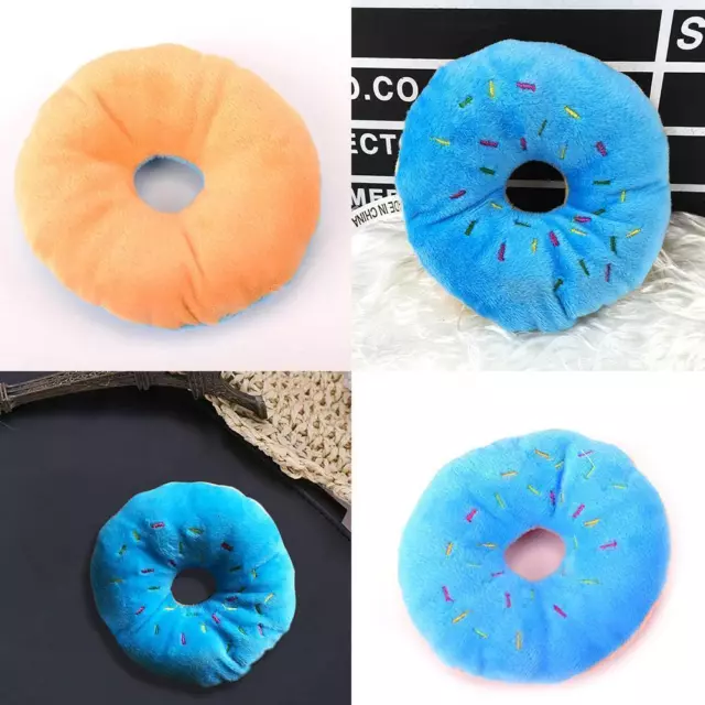 Lovely Pet Dog Puppy Cat Squeaker Quack Sound Play Toy Donut/