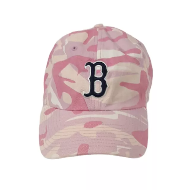 Boston Red Sox Baseball Cap Hat Pink Camouflage Adjustable