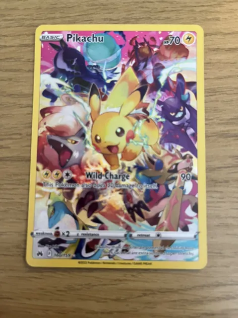 Pokémon TCG Pikachu Crown Zenith 160/159 Holo Secret Rare