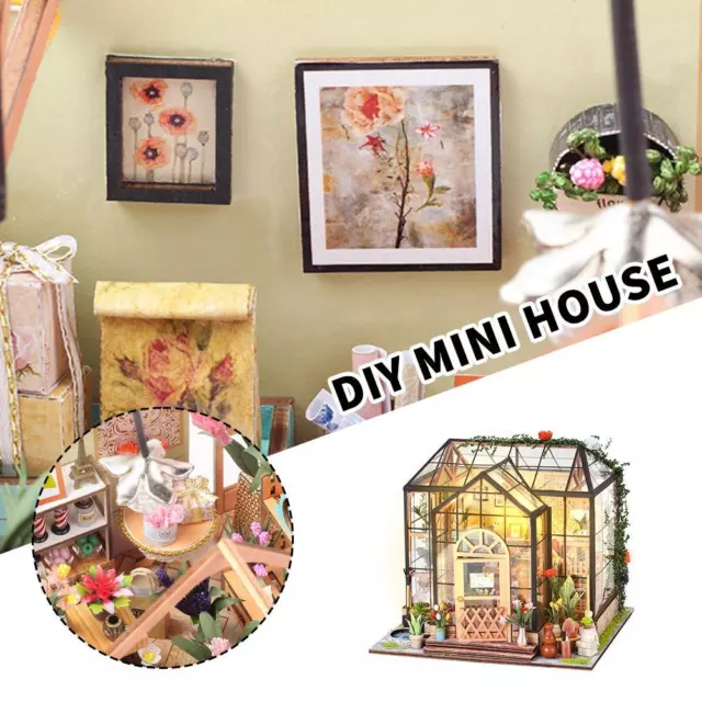 Rolife 3D Minature Doll House DIY Cathy's Flower Store Gifts Building Fo Q2N7