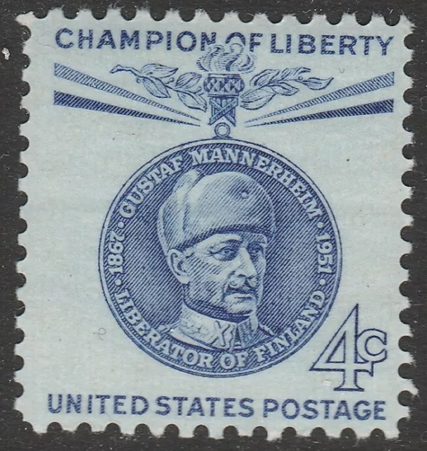 US 1165 Champion of Liberty Gustaf Mannerheim 4c single MNH 1960