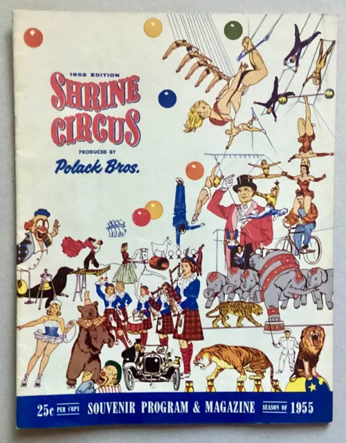 1955 Polack Bros. SHRINE CIRCUS Souvenir Program & Magazine