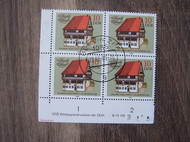 DDR; Mi.-Nr. 2775 voller Druckvermerk FN II gestempelt