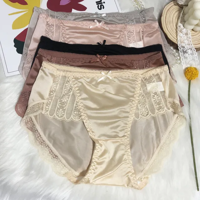 5 PACKS WOMEN'S Satin Knickers Panties Sexy Brief Sheer Lace Vintage  Underwear £19.19 - PicClick UK