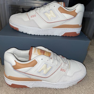 NEW BALANCE 550 Au Lait Men 9 Women 10.5 BBW550WA Brown Caramel Tan Khaki ALD $200.00 - PicClick