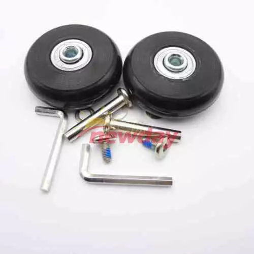 2Set OD 55mm Luggage Suitcase Replacement Wheels Axles Deluxe Repair