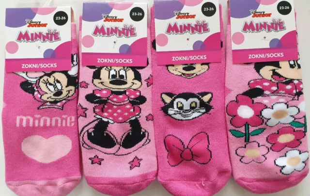 2 PAIA Calzini Antiscivolo MINNIE DISNEY varie misure Calzini gommati per bimba