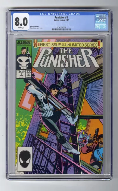 Punisher 1 CGC graded 8.0 1987 Comic Book NICE!
