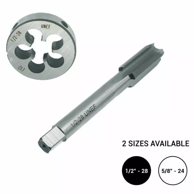 1/2"-28 or 5/8"-24 Tap and Die Set UNF HSS Threading 1/2"x28 5/8"x24 Pick Size