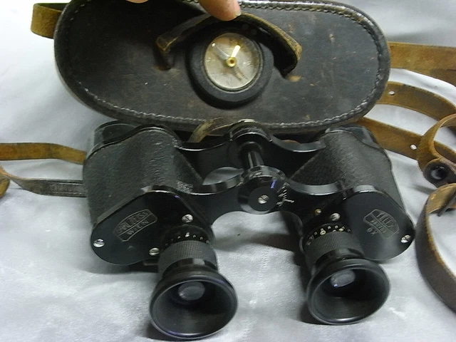 Paire Jumelles Carl Zeiss Jena Systeme Boussole Telemetre Binoculars 14 18 Ww1