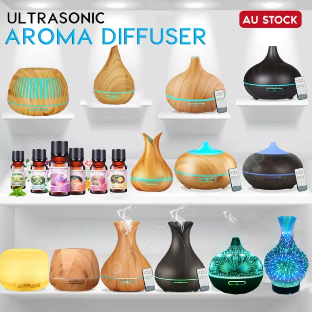 Aromatherapy Diffuser Aroma Essential Oil Ultrasonic Air Humidifier Mist 7 LED