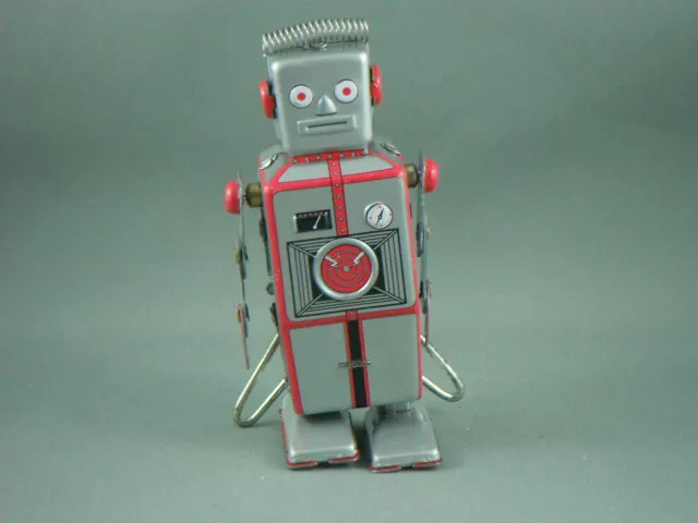 ROBOT 'SPRING HEAD' Wind Up Tin Toy