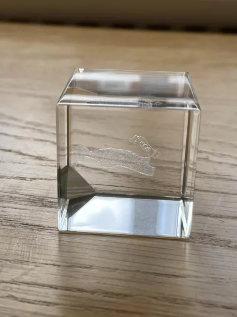 3D Laser Etched Crystal Art Glass Paperweight Kos Island