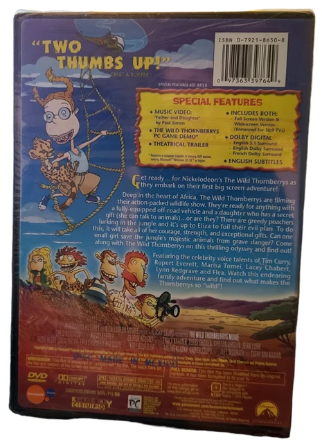THE WILD THORNBERRYS Movie (DVD, 2003) Nickelodeon Eliza Darwin Nigel ...