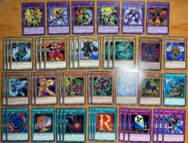 YU-GI-OH! DECK EROE ELEMENTALE + Extra Deck [46 CARTE] Completo & 100%