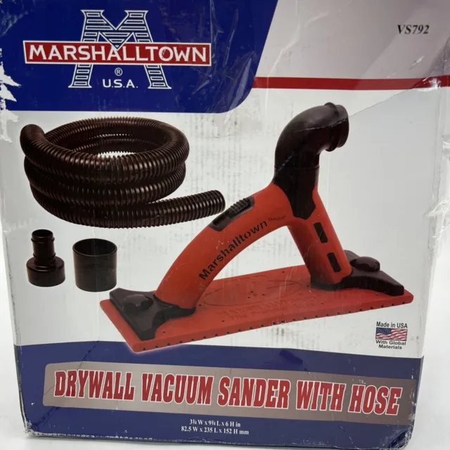 Marshalltown Dustless Drywall Sander w/6' Hose Connects to Your Shop Vac VS792
