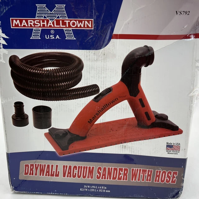Marshalltown Dustless Drywall Sander w/6' Hose Connects to Your Shop Vac VS792
