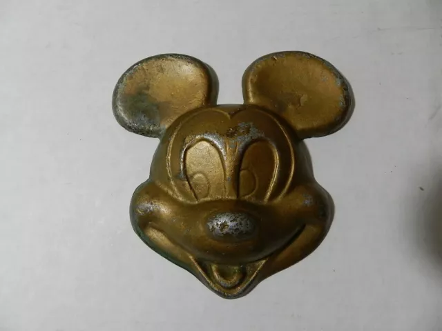 Vintage Walt Disney -Mickey Mouse Cast Metal Head-From Disneyworld-  Rare