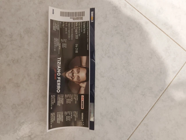 Biglietti concerto Tiziano Ferro Bari 01/07/2023 SCONTO DA €48.50 A €36,99