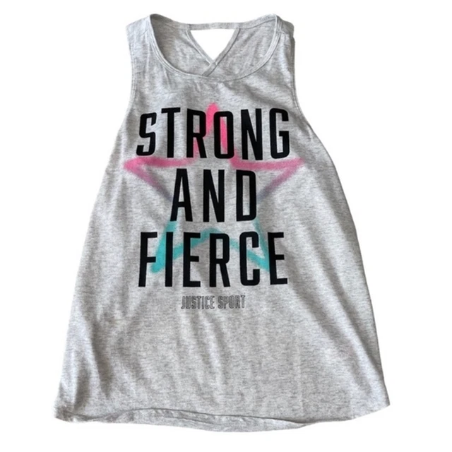Justice Girls’ Open Back Activewear Tank Top Size 14/16