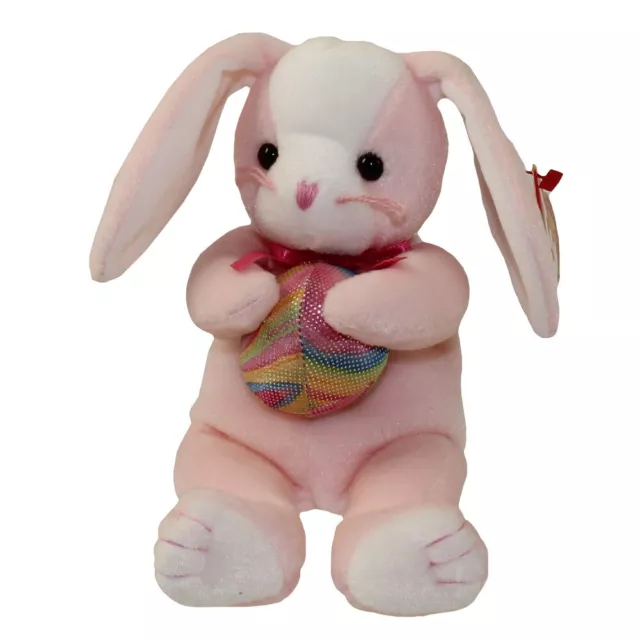 TY Beanie Baby - EGGERTON the Pink Bunny (8.5 inch) - MWMTs Stuffed Animal Toy