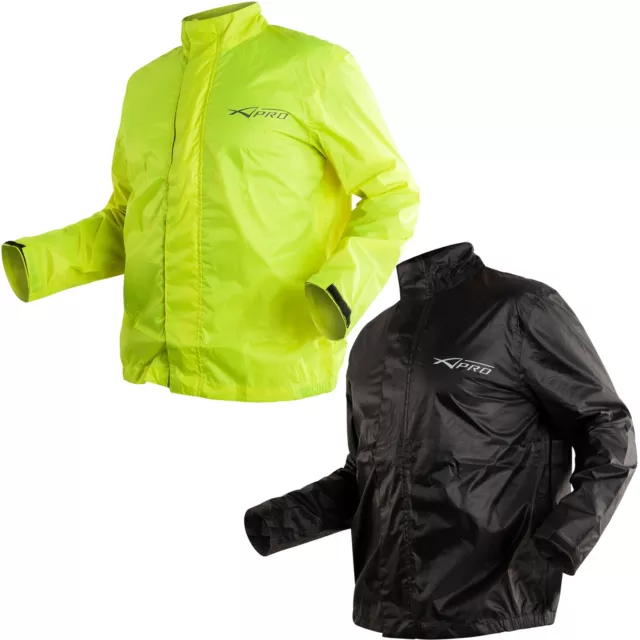 Veste Pluie Reflechissant Scooter Nylon 100% Etanche Moto Motard Capuche Sport