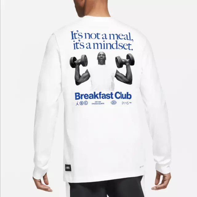 Nike Jordan Mike GYM Sport Breakfast Club Graphic Men Long Sleeve Shirt DV1472 M