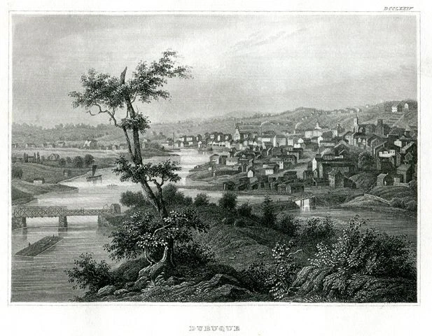 Dubuque, Iowa - Stahlstich