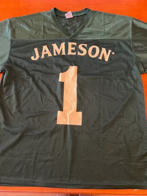 Jameson Irish Whiskey Football Jersey  Green Mesh V-neck Jersey Size 2XL